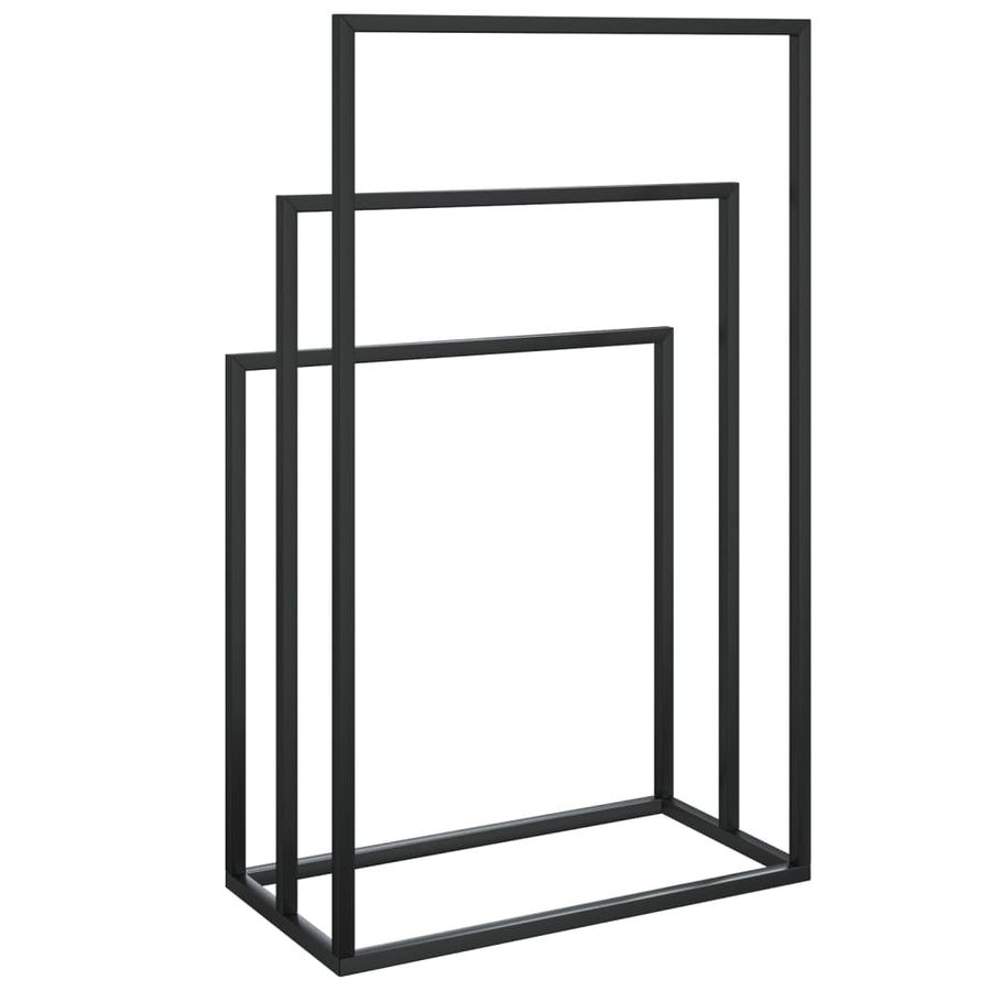 Handdoekenrek Vrijstaand Ijzer 48 x 24 x 79 cm Zwart