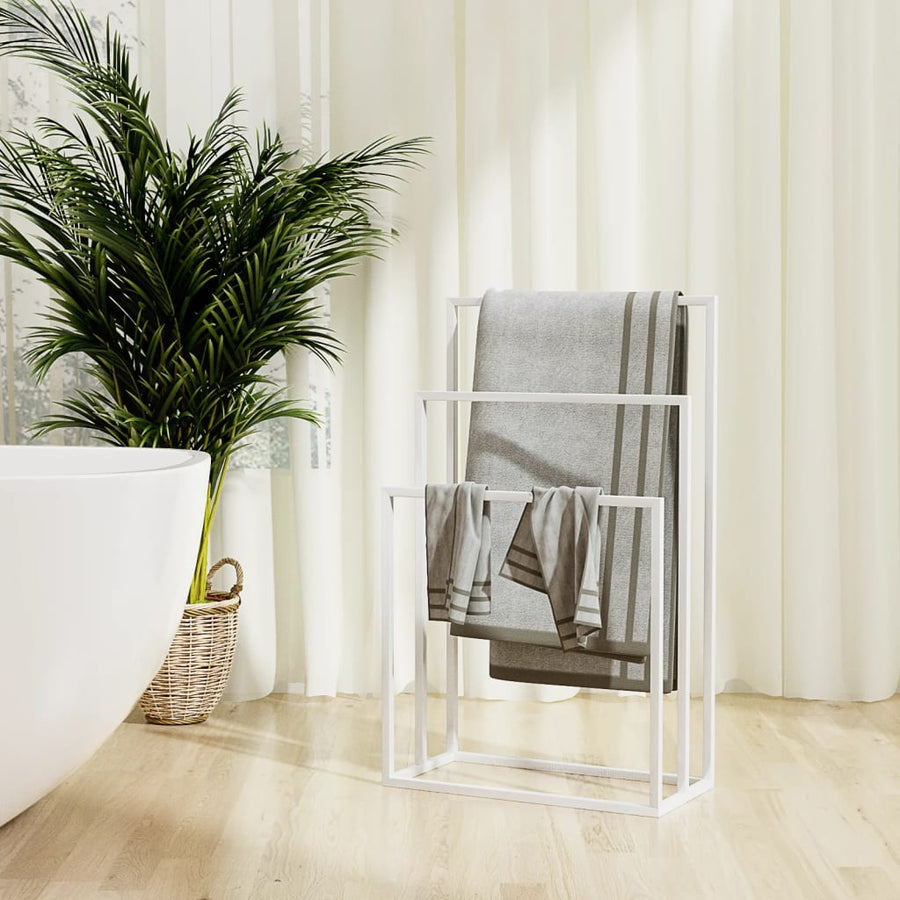 Handdoekenrek Vrijstaand Ijzer 48 x 24 x 79 cm Wit