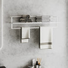Handdoekenrek 95x25x22 cm ijzer wit wandmontage