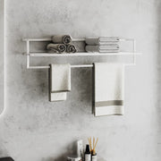 Handdoekenrek 95x25x22 cm ijzer wit wandmontage