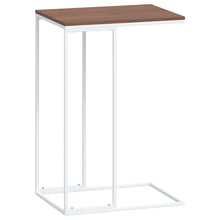 Bijzettafel Bewerkt Hout Wit En Bruin 40 x 30 x 59 cm zonder wielen