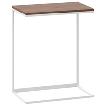 Bijzettafel Bewerkt Hout Wit En Bruin 55 x 35 x 66 cm zonder wielen