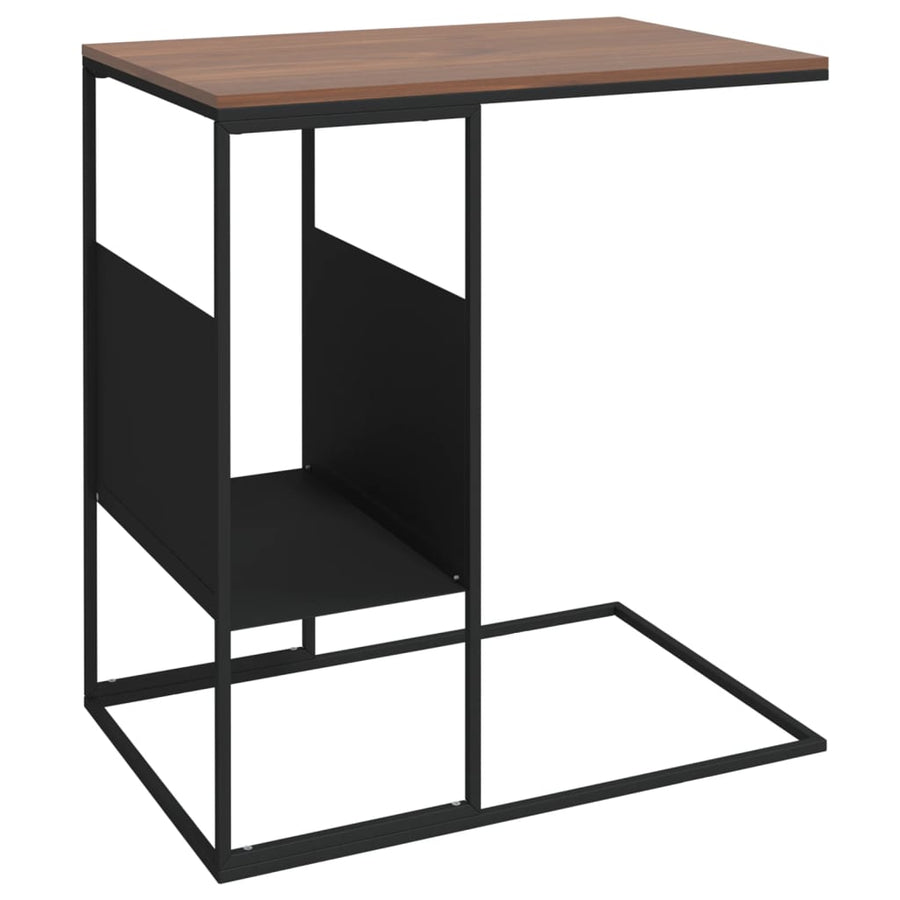 Bijzettafel 55X36X59,5 Cm Bewerkt Hout Zwart