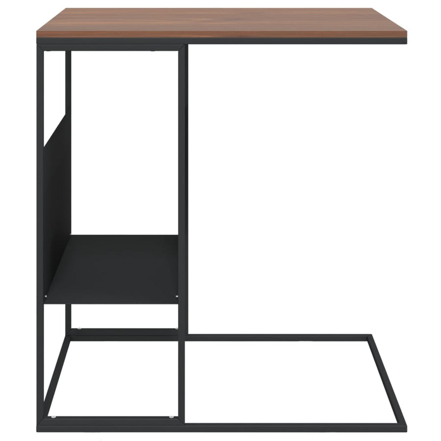 Bijzettafel 55X36X59,5 Cm Bewerkt Hout Zwart