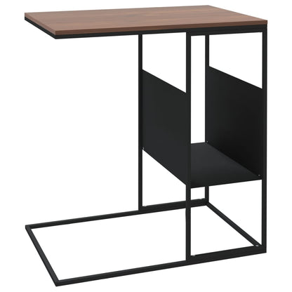 Bijzettafel 55X36X59,5 Cm Bewerkt Hout Zwart