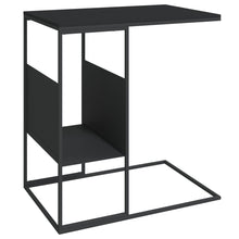 Bijzettafel 55X36X59,5 Cm Bewerkt Hout Zwart 55 x 36 x 59.5 cm zonder wielen