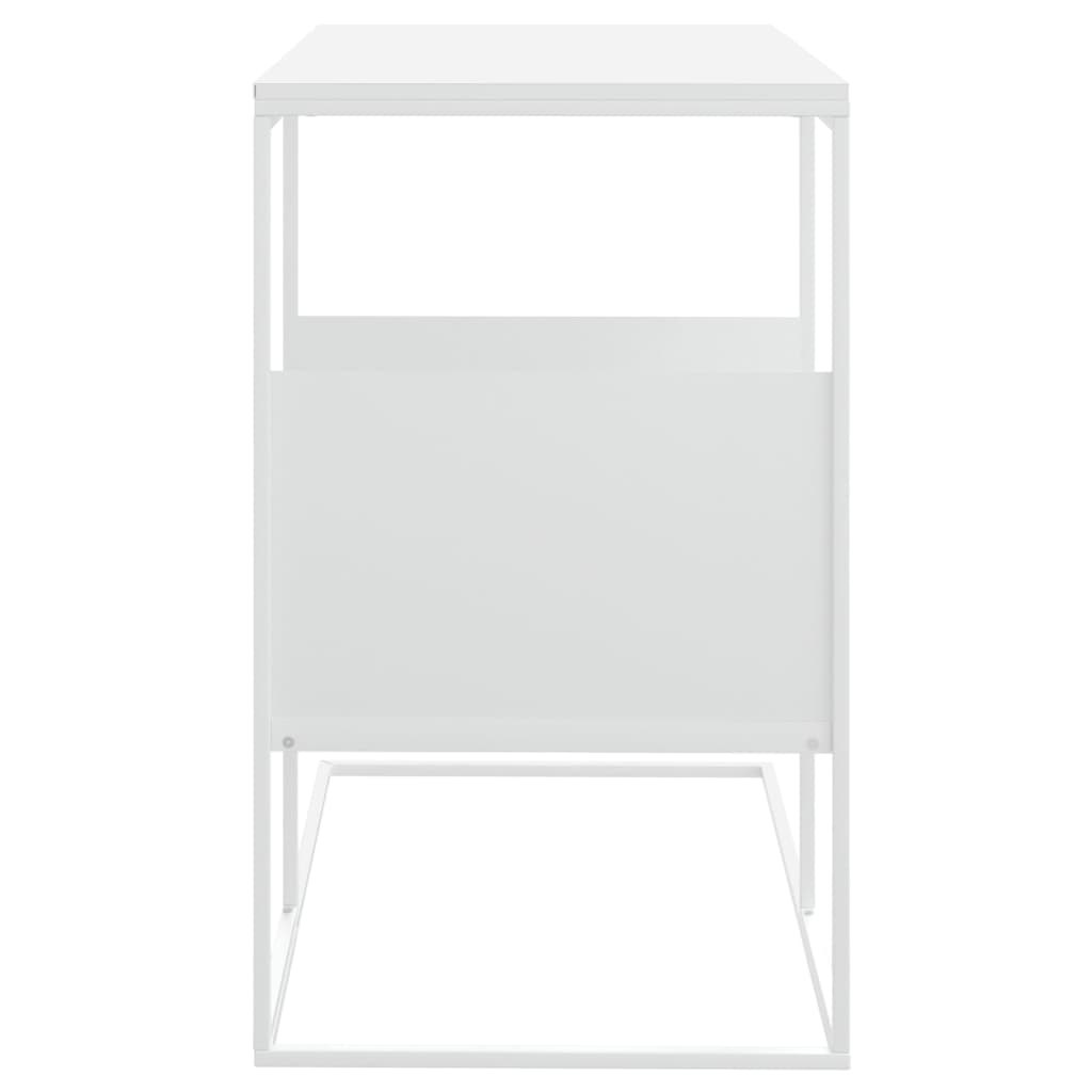 Bijzettafel 55X36X59,5 Cm Bewerkt Hout Wit 55 x 36 x 59.5 cm zonder wielen