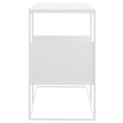 Bijzettafel 55X36X59,5 Cm Bewerkt Hout Wit 55 x 36 x 59.5 cm zonder wielen