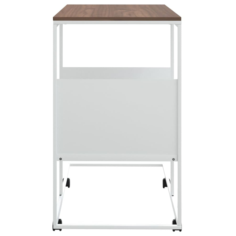 Bijzettafel Met Wieltjes 55X36X63,5 Cm Bewerkt Hout Wit