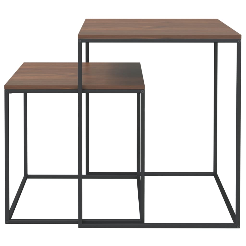 Salontafelset 2 St Bewerkt Hout En Metaal