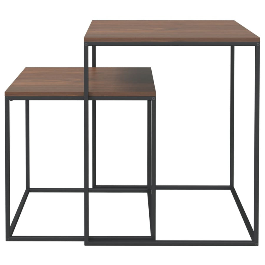 Salontafelset 2 St Bewerkt Hout En Metaal