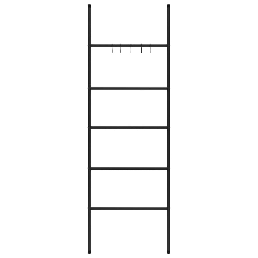 Handdoekenrek Ladder Met 5 Lagen 58X175 Cm Ijzer Zwart
