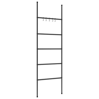 Handdoekenrek Ladder Met 5 Lagen 58X175 Cm Ijzer Zwart