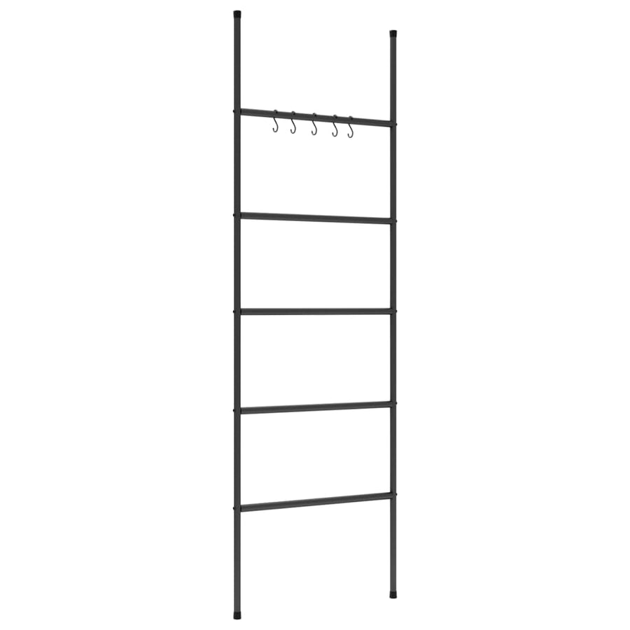 Handdoekenrek Ladder Met 5 Lagen 58X175 Cm Ijzer Zwart