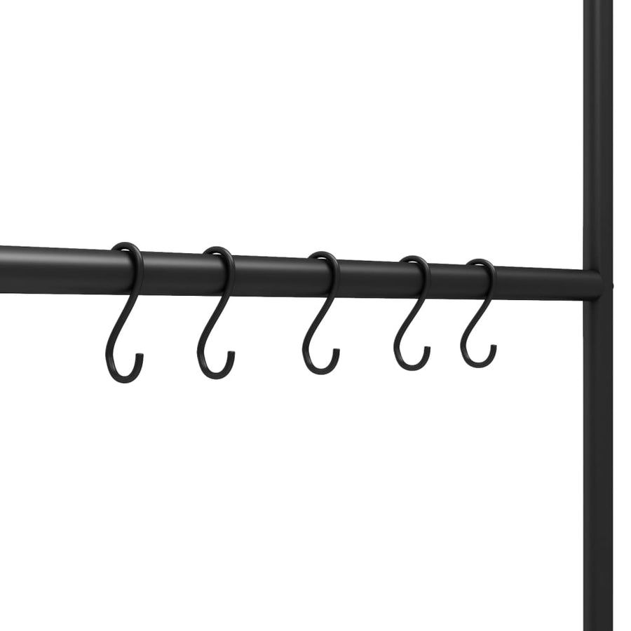 Handdoekenrek Ladder Met 5 Lagen 58X175 Cm Ijzer Zwart