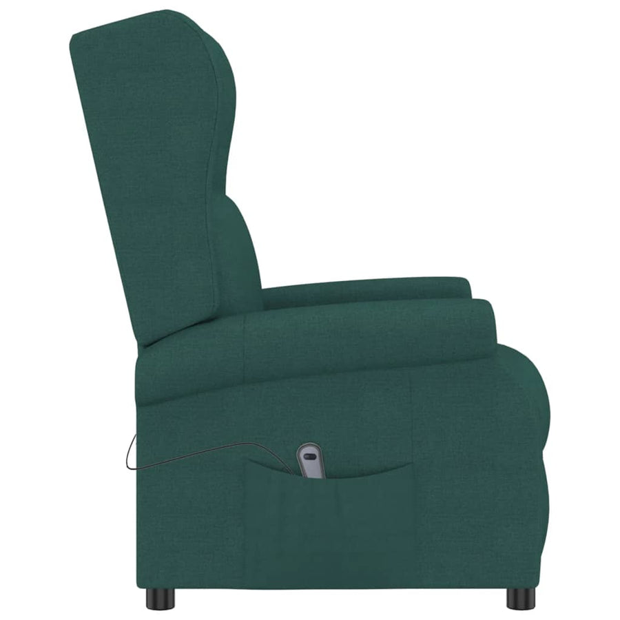Fauteuil verstelbaar elektrisch stof donkergroen