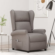 Electric adjustable armchair fabric taupe