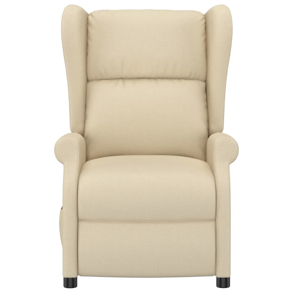 Fauteuil verstelbaar elektrisch stof crème