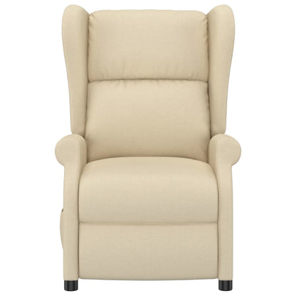 Fauteuil verstelbaar elektrisch stof crème
