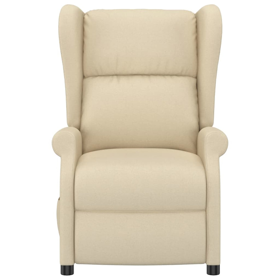 Fauteuil verstelbaar elektrisch stof crème