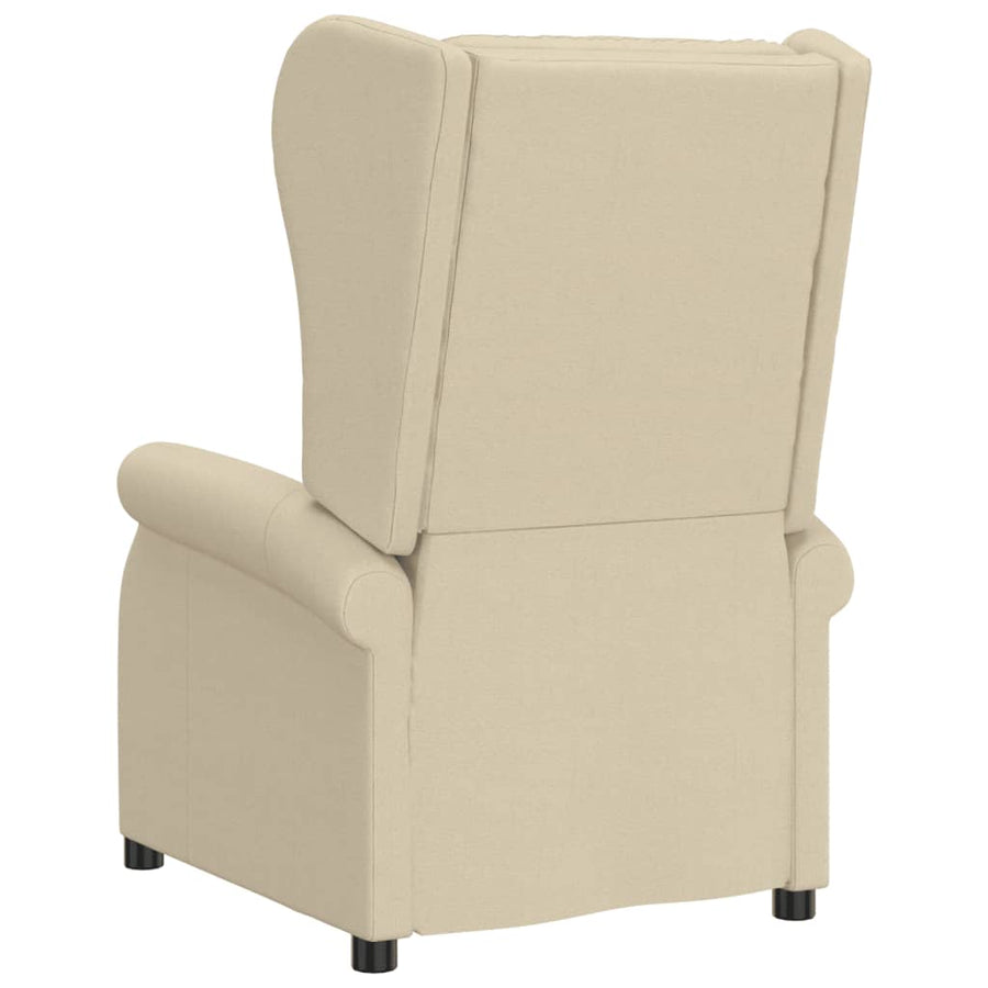 Fauteuil verstelbaar elektrisch stof crème