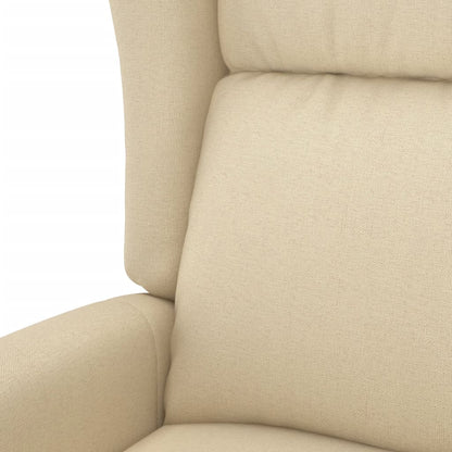 Fauteuil verstelbaar elektrisch stof crème