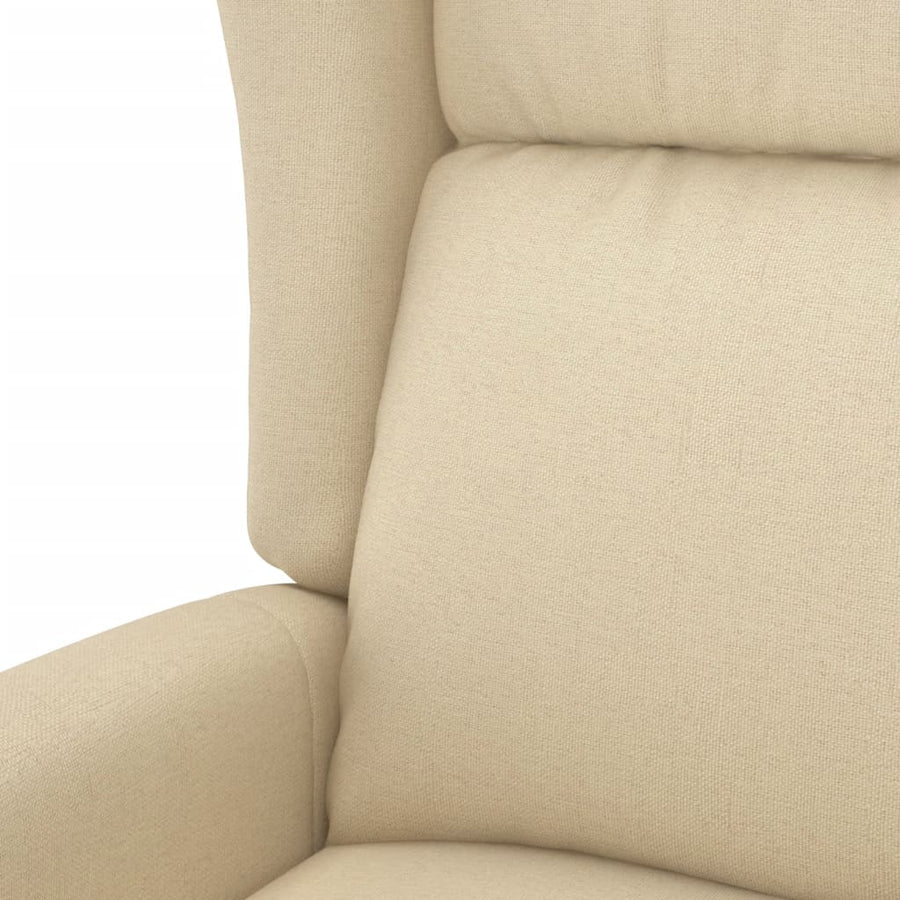 Fauteuil verstelbaar elektrisch stof crème