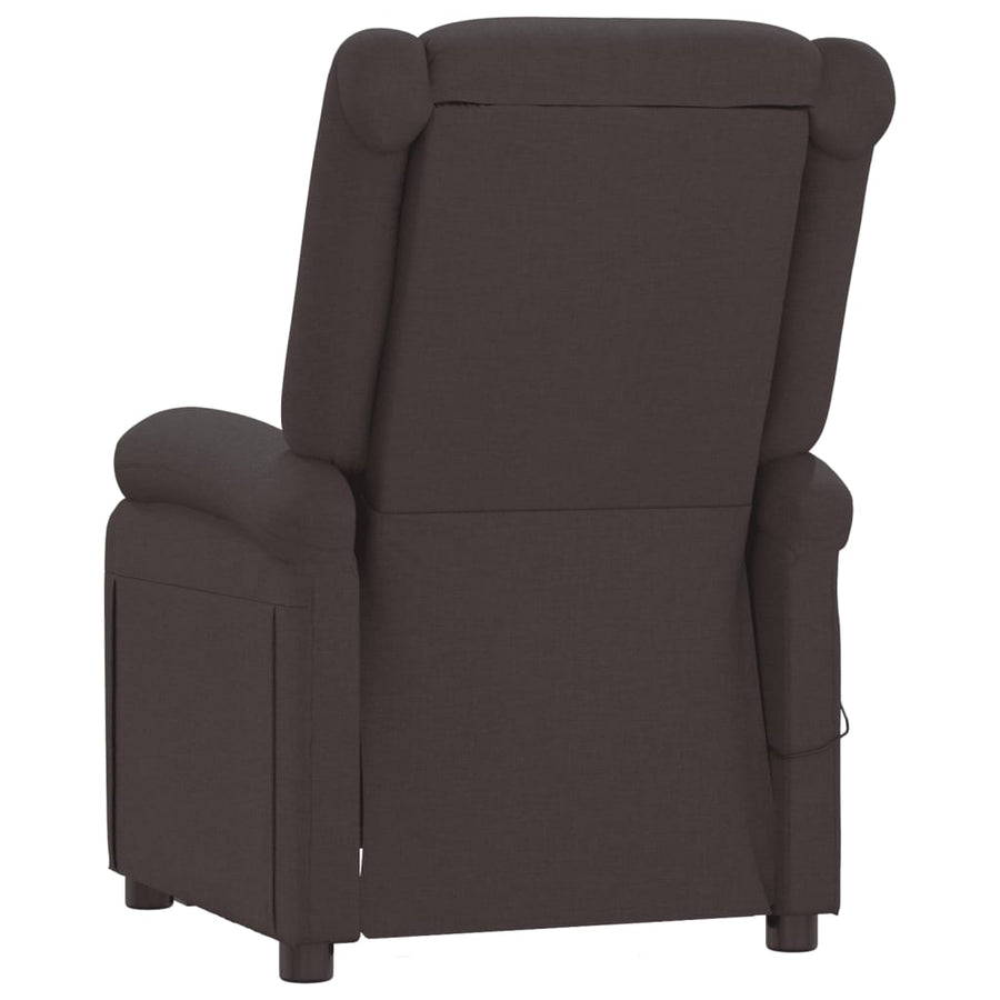 Fauteuil verstelbaar elektrisch stof donkerbruin
