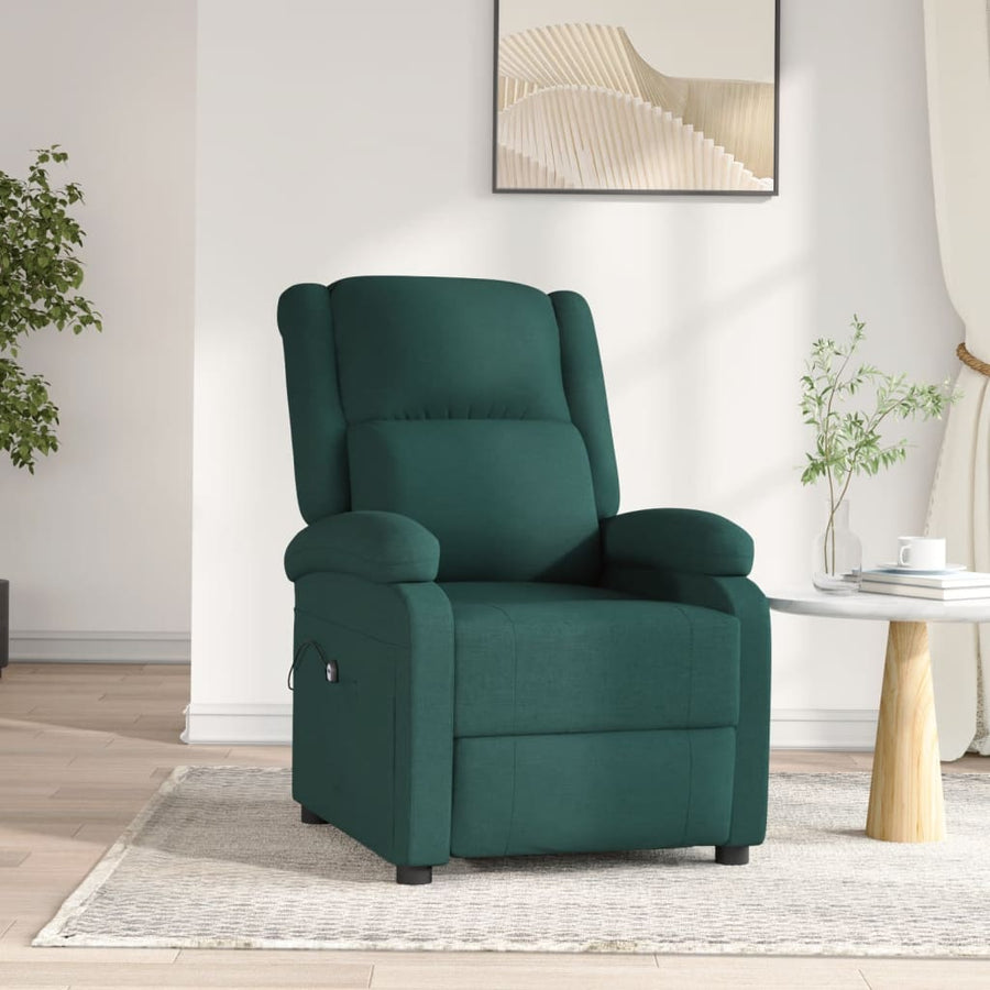 Fauteuil Verstelbaar Elektrisch Stof Donkergroen 1