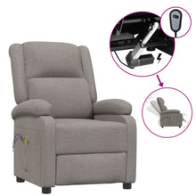 Massagestoel elektrisch stof taupe