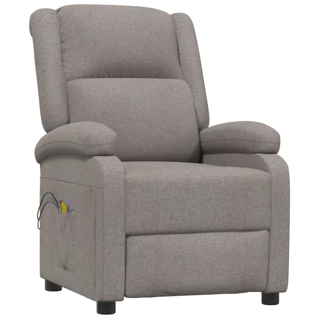 Massagestoel elektrisch stof taupe