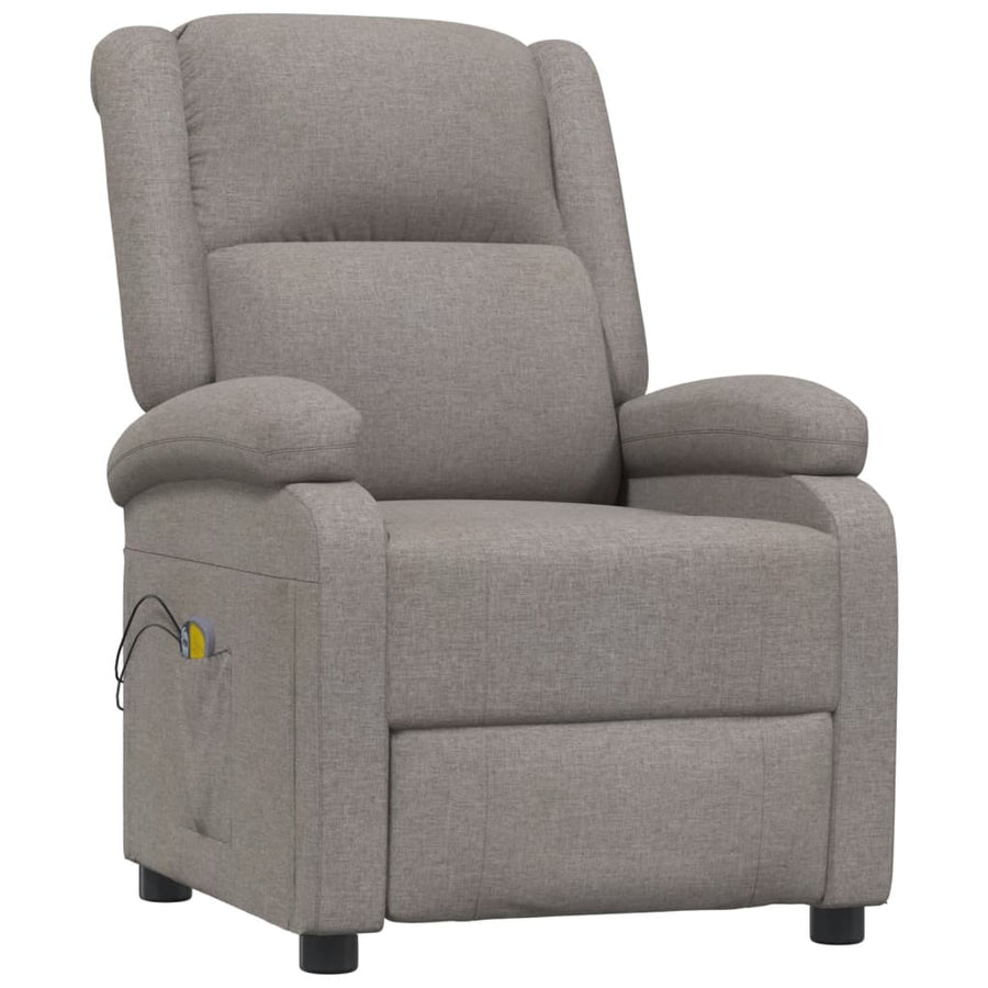 Massagestoel elektrisch stof taupe
