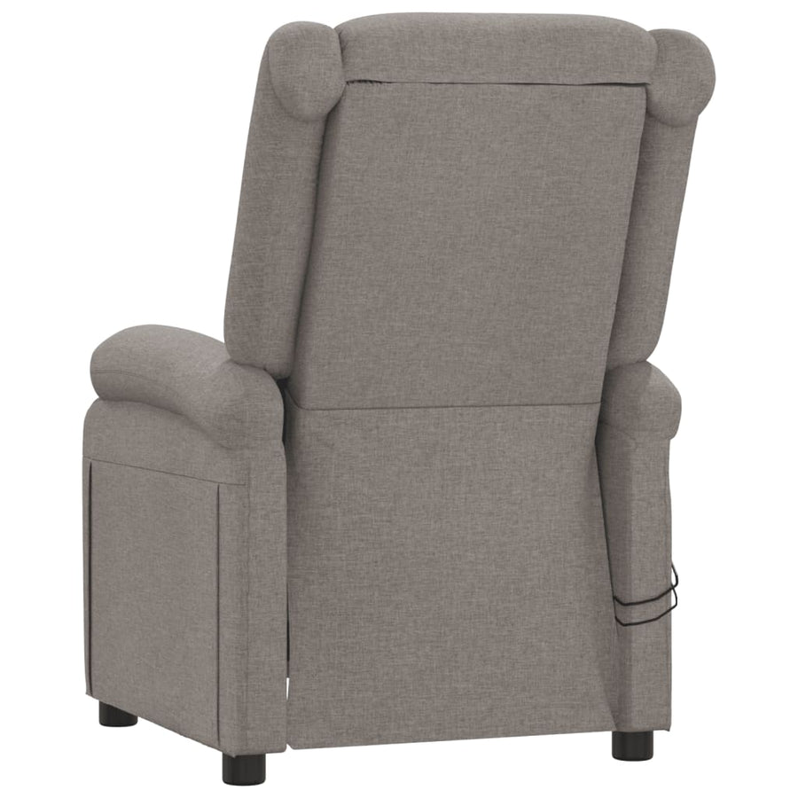 Massagestoel elektrisch stof taupe