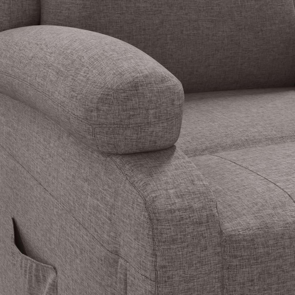 Massagestoel elektrisch stof taupe