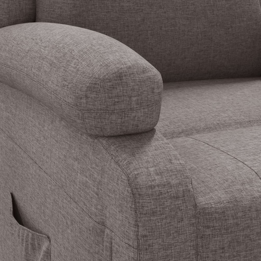 Massagestoel elektrisch stof taupe