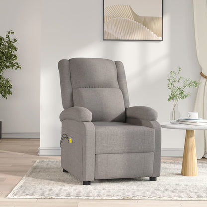 Massagestoel elektrisch stof taupe