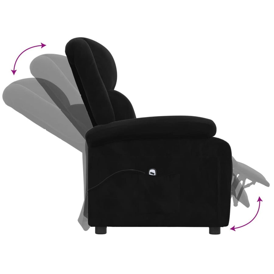 Fauteuil Verstelbaar Elektrisch Stof Zwart 1