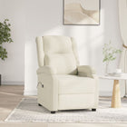 Elektrische fauteuil crème fluweel