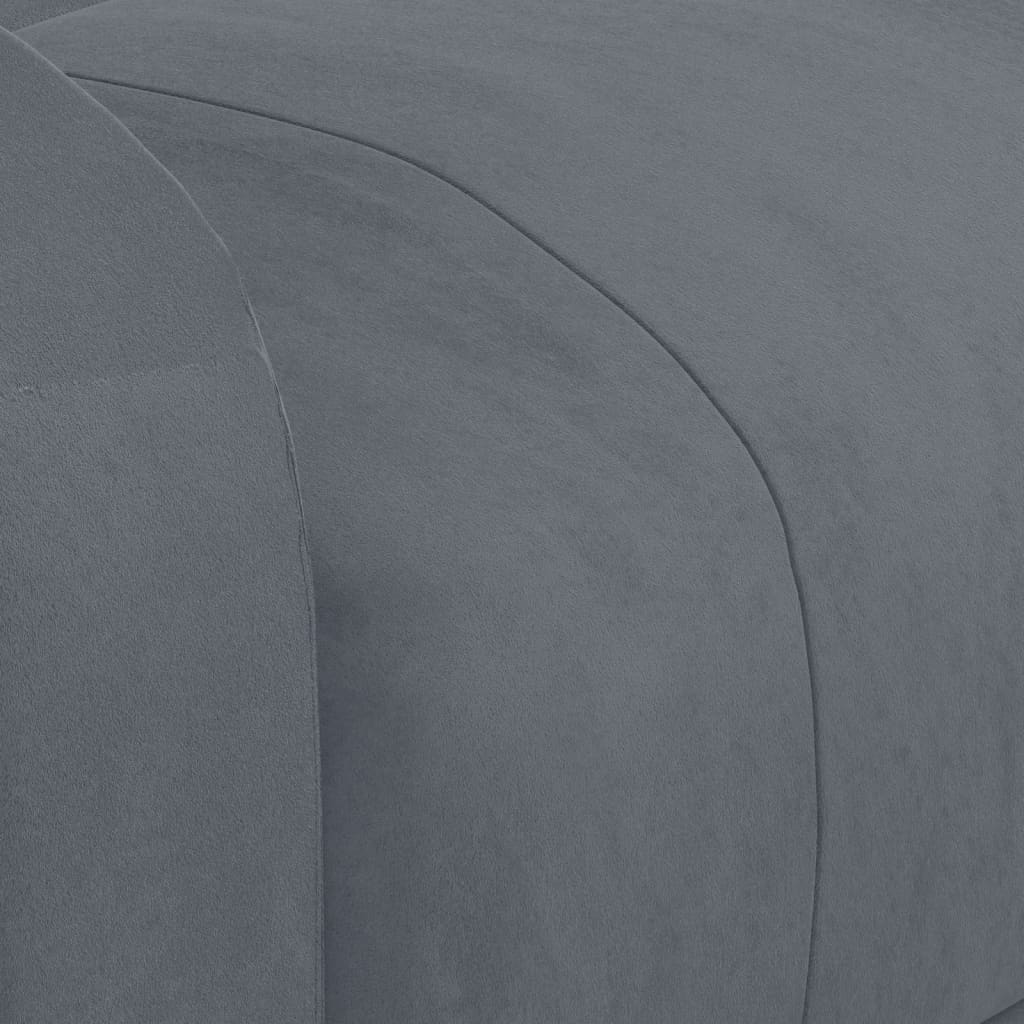 Massagestoel Elektrisch Fluweel Donkergrijs 1