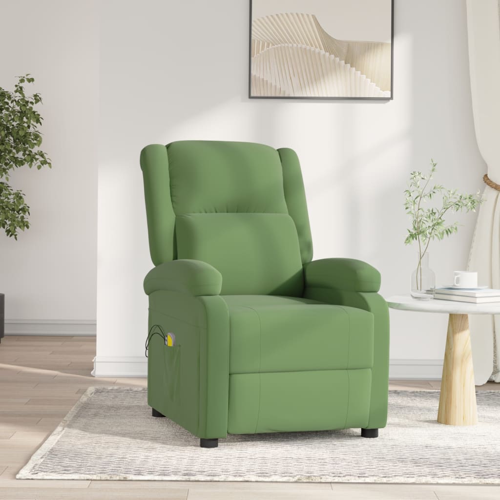 Massagestoel Elektrisch Verstelbaar Fluweel Lichtgroen