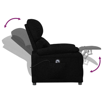 Fauteuil Verstelbaar Elektrisch Stof Zwart