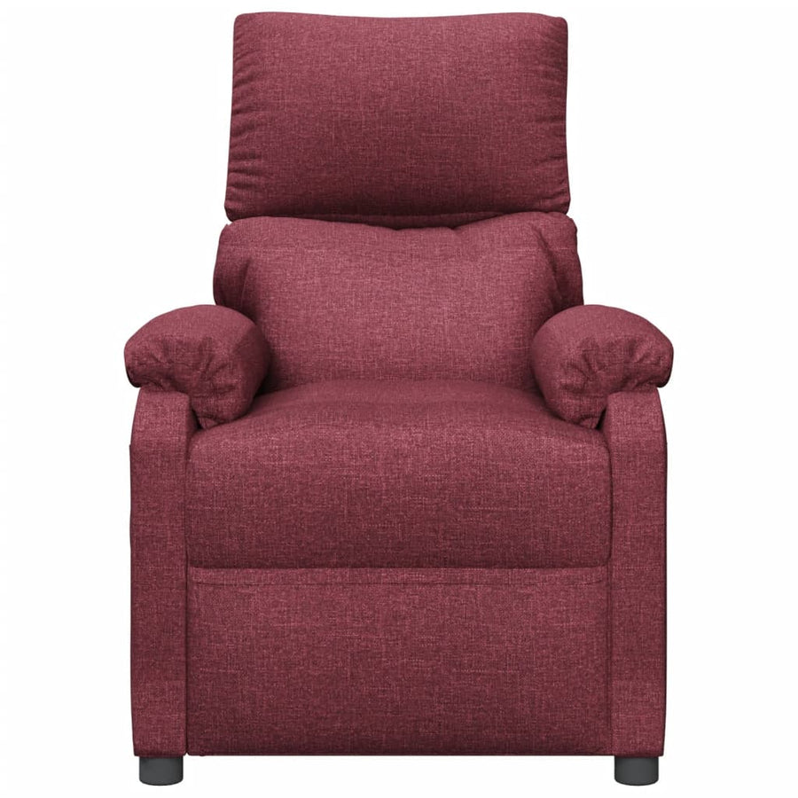 Fauteuil Verstelbaar Elektrisch Stof Wijnrood