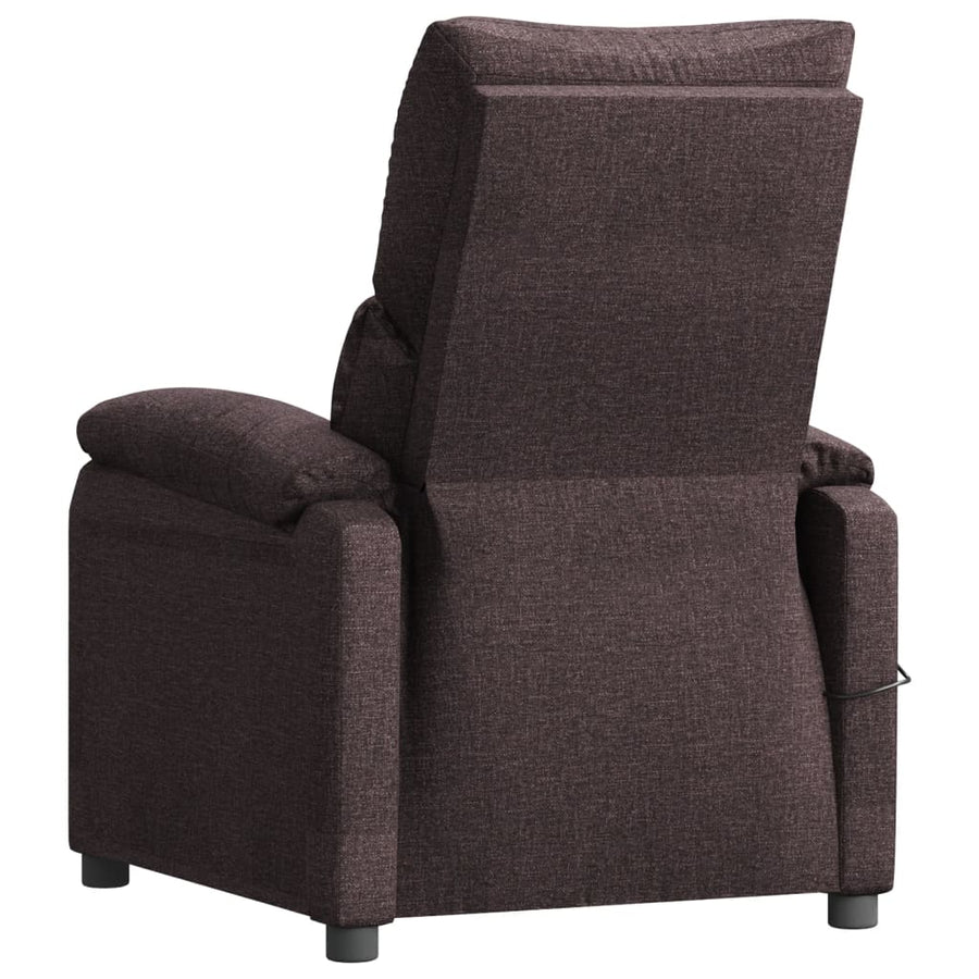 Fauteuil Verstelbaar Elektrisch Stof Donkerbruin 1