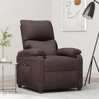 Elektrische fauteuil donkerbruin stof