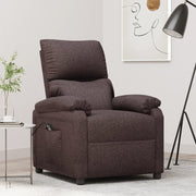 Elektrische fauteuil donkerbruin stof