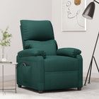 Armchair adjustable electric fabric dark green