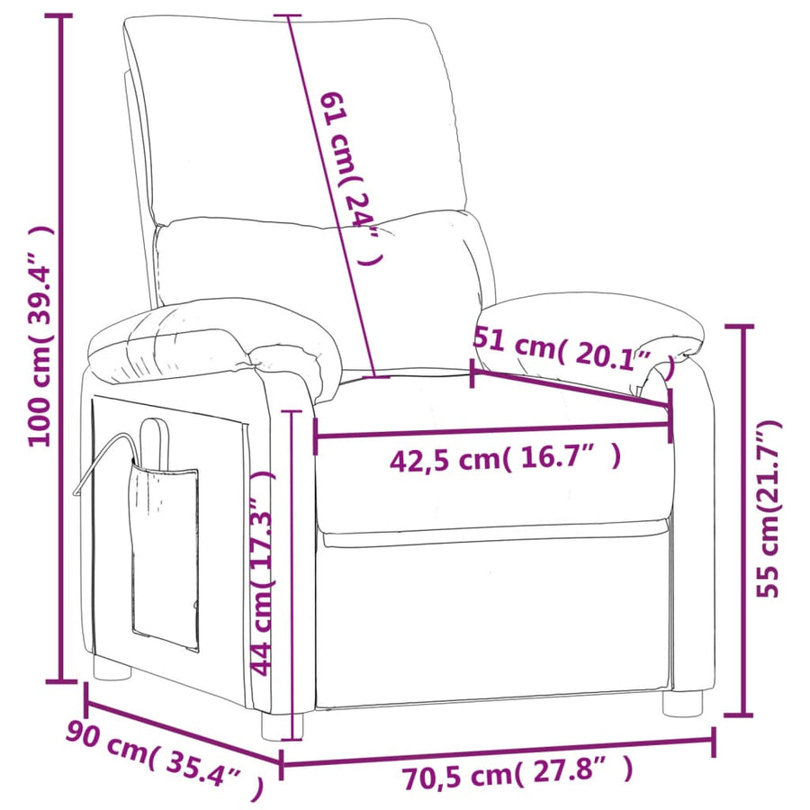 Fauteuil Verstelbaar Elektrisch Stof Taupe 1