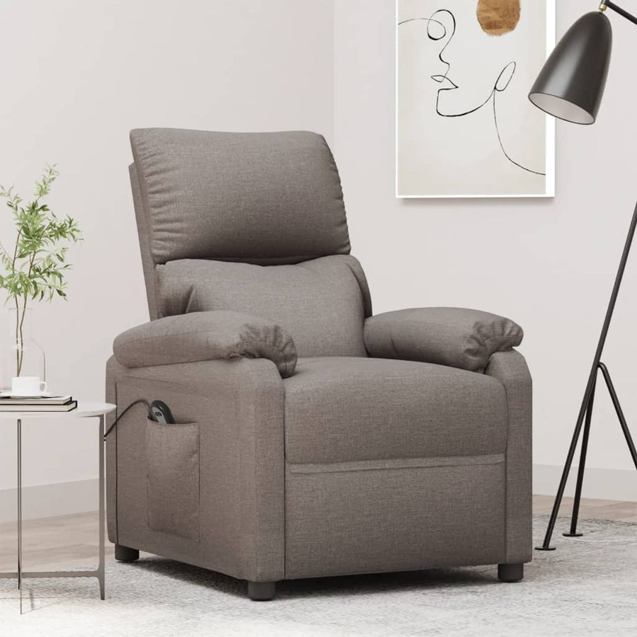Fauteuil Verstelbaar Elektrisch Stof Taupe 1