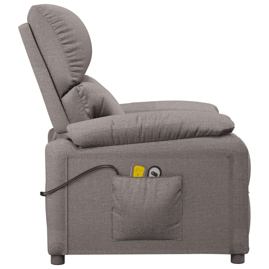 Massagestoel Elektrisch Stof Taupe 1