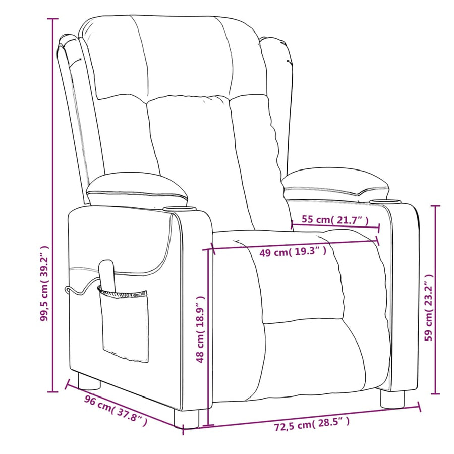 Fauteuil Elektrisch Verstelbaar Stof Lichtgrijs 1